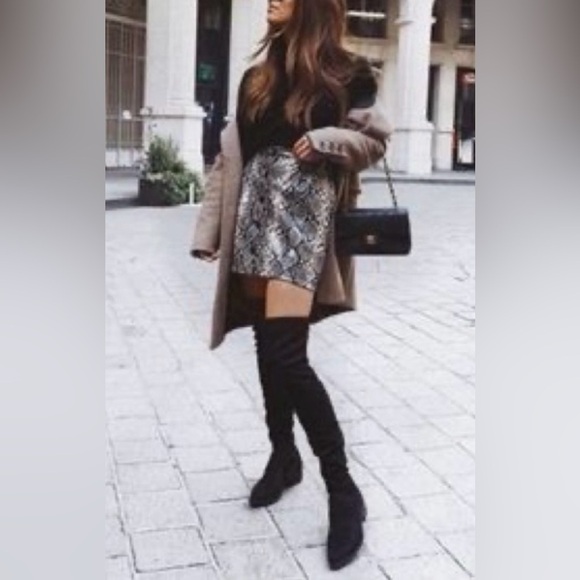 ZIGI SOHO Karsten over the knee faux suede slip on tie at top black boots size 8 - Picture 1 of 12